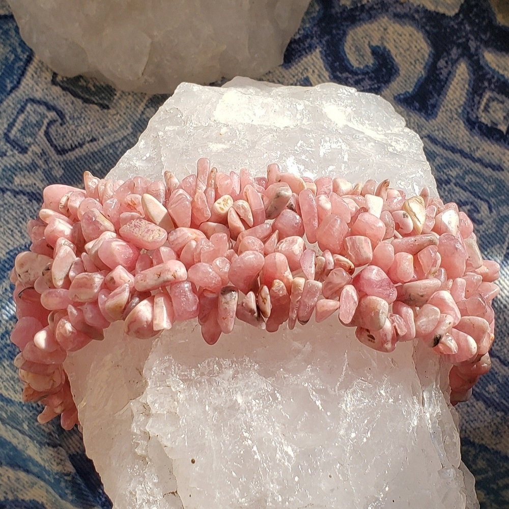 Genuine Rhodochrocite Stretch Bracelet